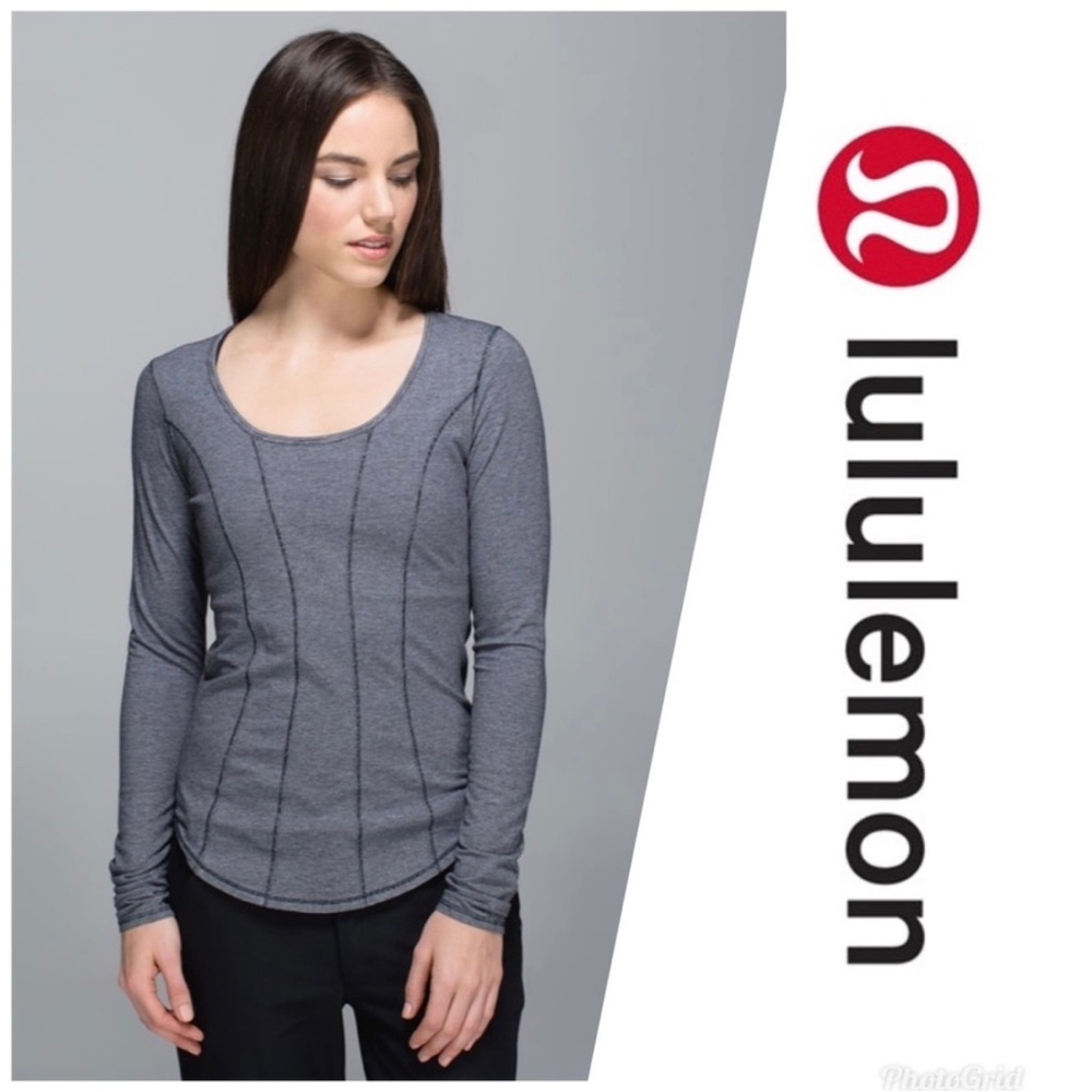 Lululemon Between The Lines Long Sleeve T-Shirt Tee Size 4